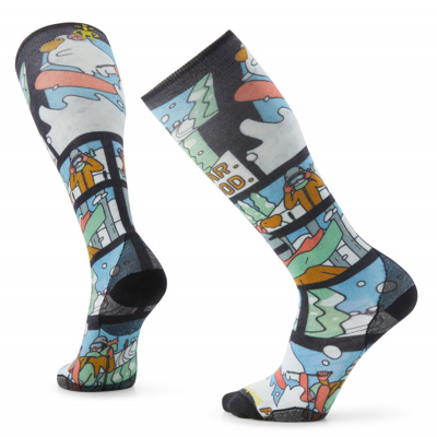 Smartwool - Ski Targeted Cushion Winter Adventure Print OTC - Skarpety narciarskie