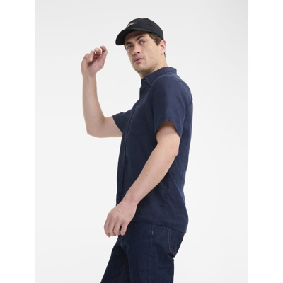 Aigle - Chemise Lin Manches Courtes - Shirt - Men's