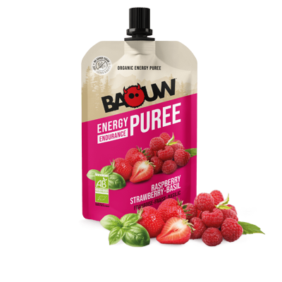 Baouw - Framboise-Fraise-Basilic - Purée énergétique