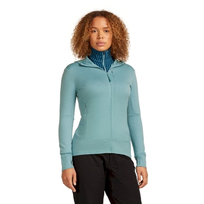 icebreaker - 260 Quantum IV LS Zip Hoodie - Polar z wełny Merino® damski