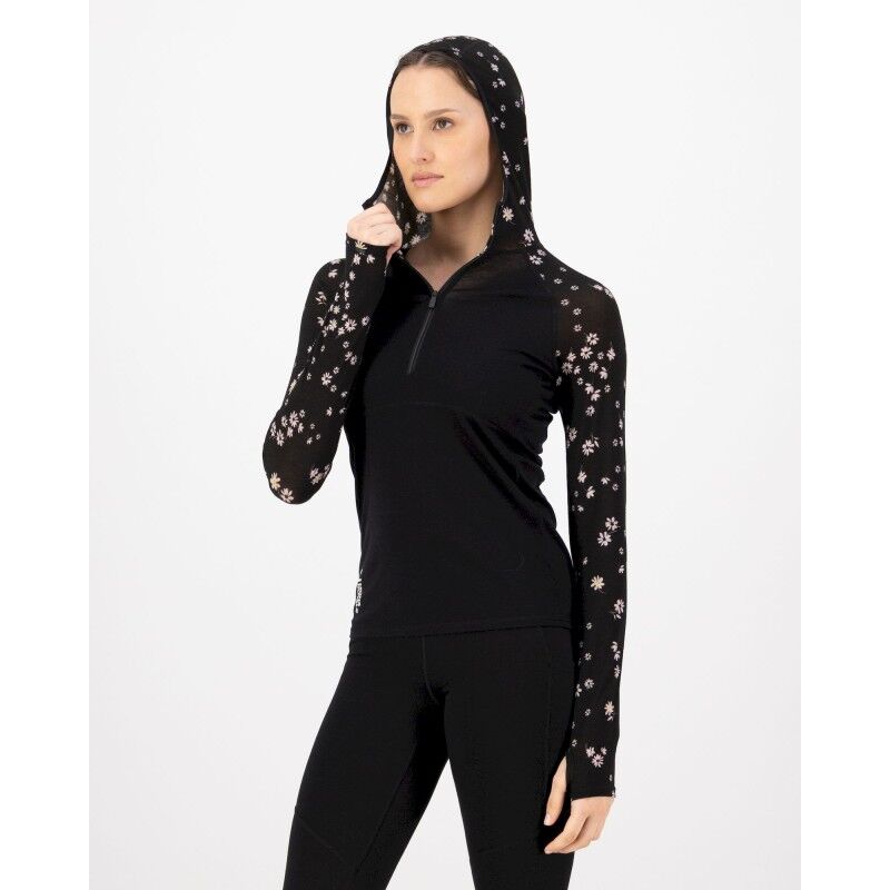 Mons Royale Bella Merino Long Sleeve Hood - Merinowolltrikot - Damen | Hardloop