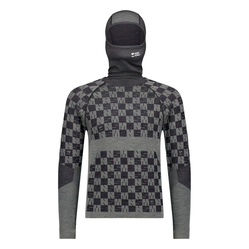 Mons Royale Ascender Merino Seamless Hooded Long Sleeve - Camisola térmica de lã merino homem | Hardloop
