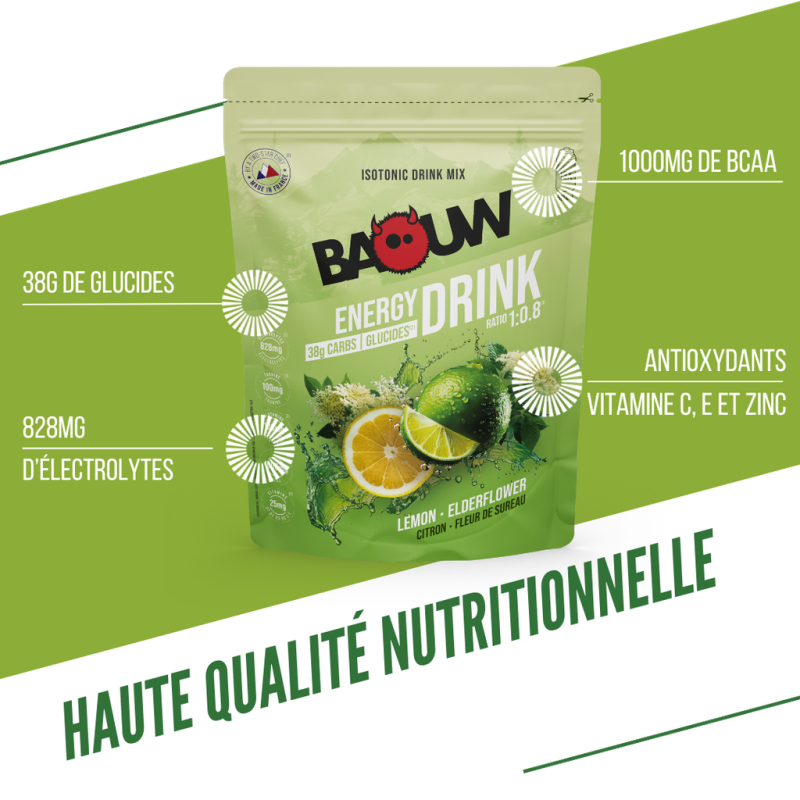 Baouw Citron - Fleur de Sureau - Energidryck | Hardloop