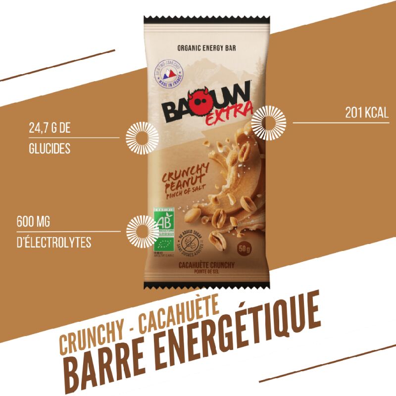 Baouw Cacahuète - Crunchy - Barra energética | Hardloop