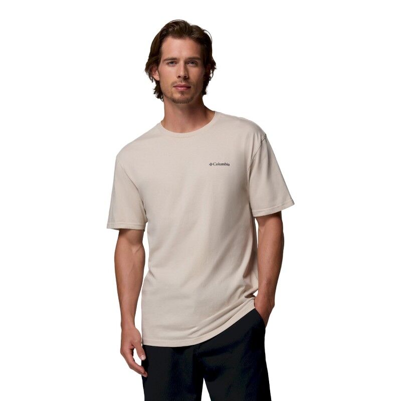 Columbia Uomo Basic T-Shirt Maniche Corte In Puro Cotone Jersey - Verde Safari Taglia XL