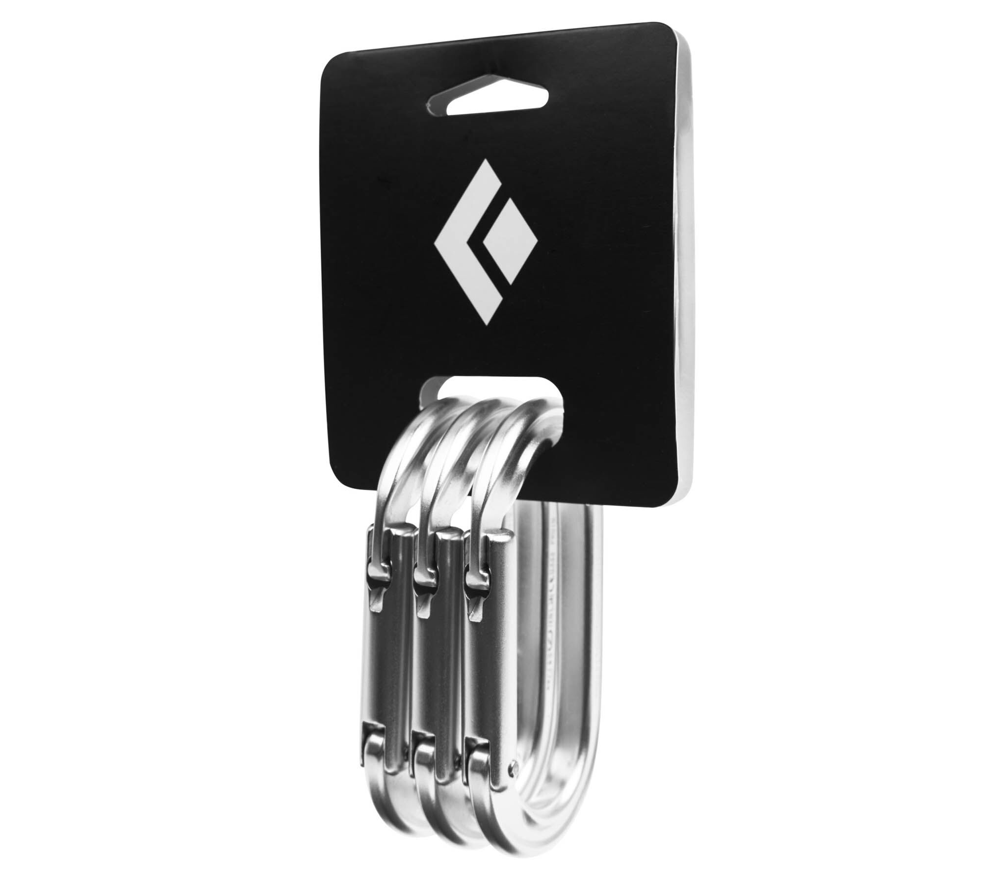Black Diamond Oval Keylock 3 Pack - Mousqueton | Hardloop