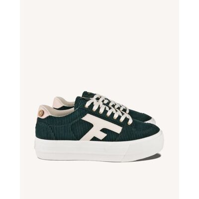 Walnut Platform Coton - Chaussures lifestyle femme