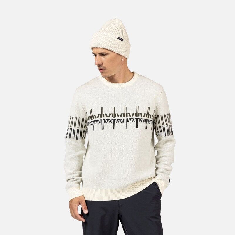Patterned CN Sweater - Pullover in lana merino - Uomo