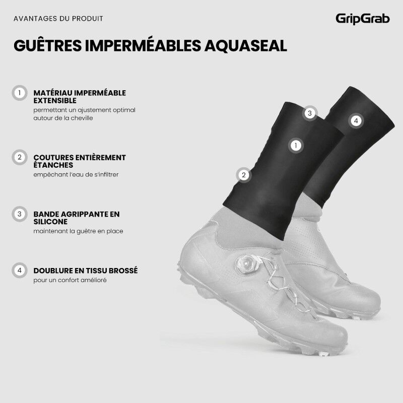 GripGrab AquaSeal Waterproof Cycling Gaiter - Cycling overshoes | Hardloop
