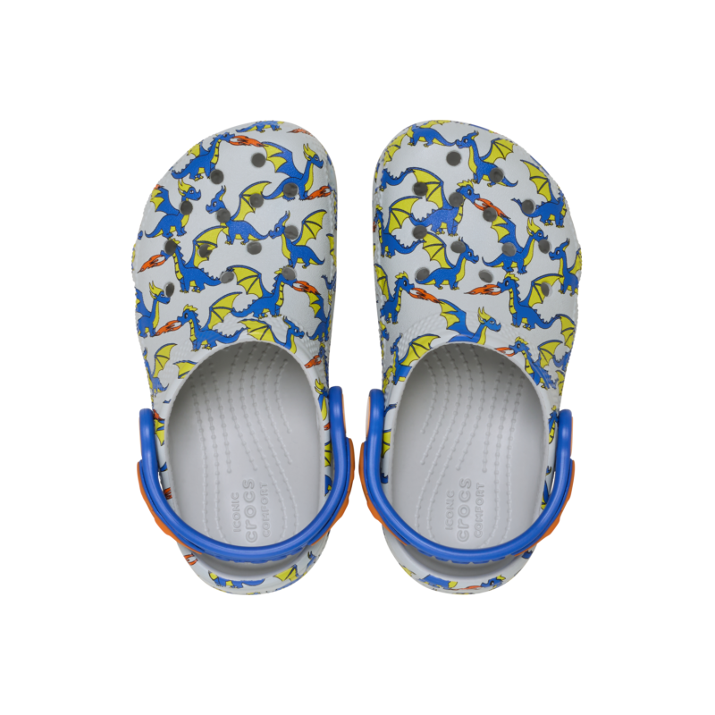 Crocs Classic Dragon Graphic Clog T - Sandals - Kid's | Hardloop