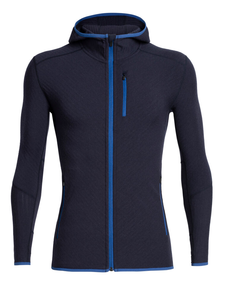 Icebreaker Descender LS Zip Hood - Polar z wełny Merino męski | Hardloop