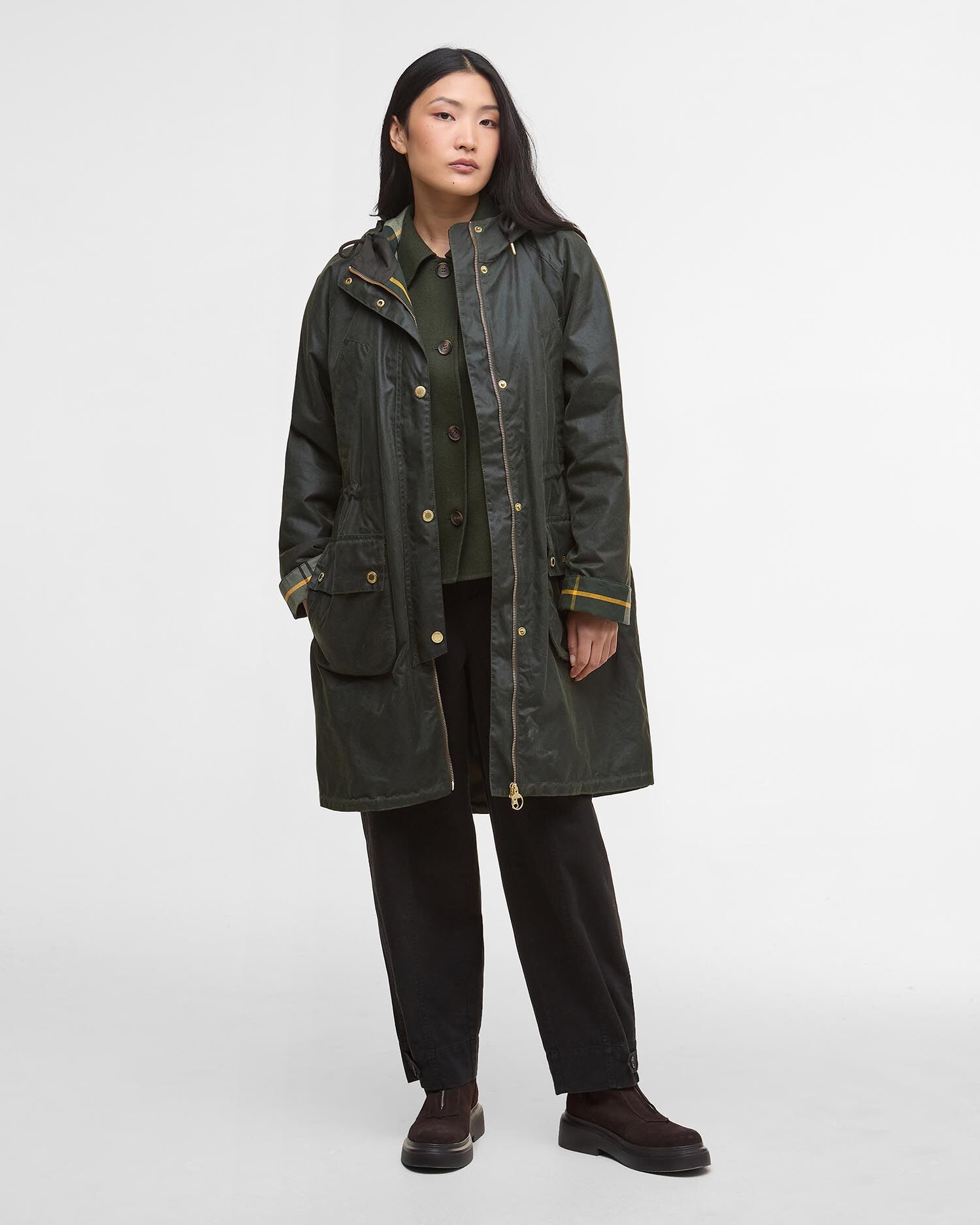 Barbour Marcy Wax Parka Parka Donna Hardloop