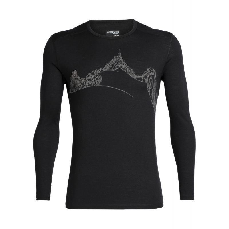 Icebreaker 200 Oasis LS Crewe Aiguille du Midi - Merino base layer - Men's I Hardloop