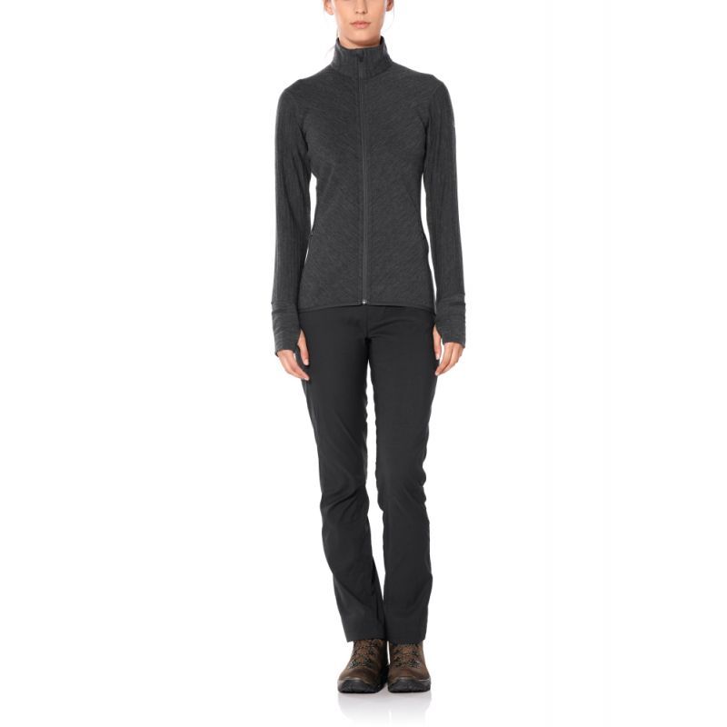 Icebreaker Descender LS Zip - Forro polar de lana merina - Mujer I Hardloop