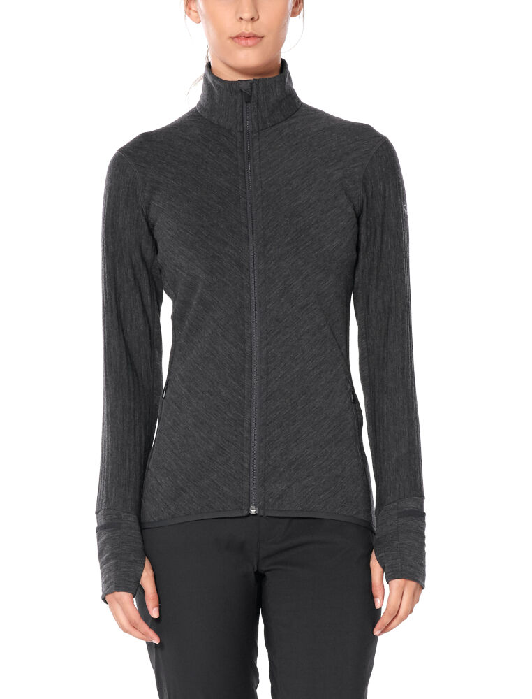 Icebreaker Descender LS Zip - Giacca in pile di merino - Donna I Hardloop