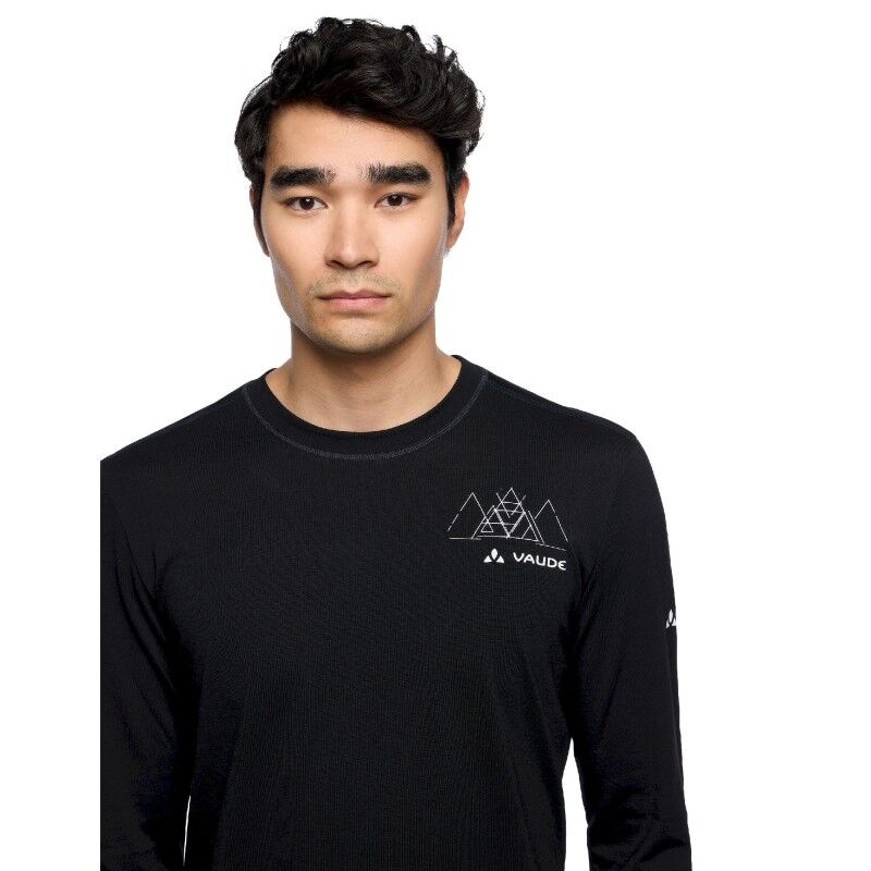 Vaude Monviso Wool LS T-Shirt II - Maillot thermique homme | Hardloop