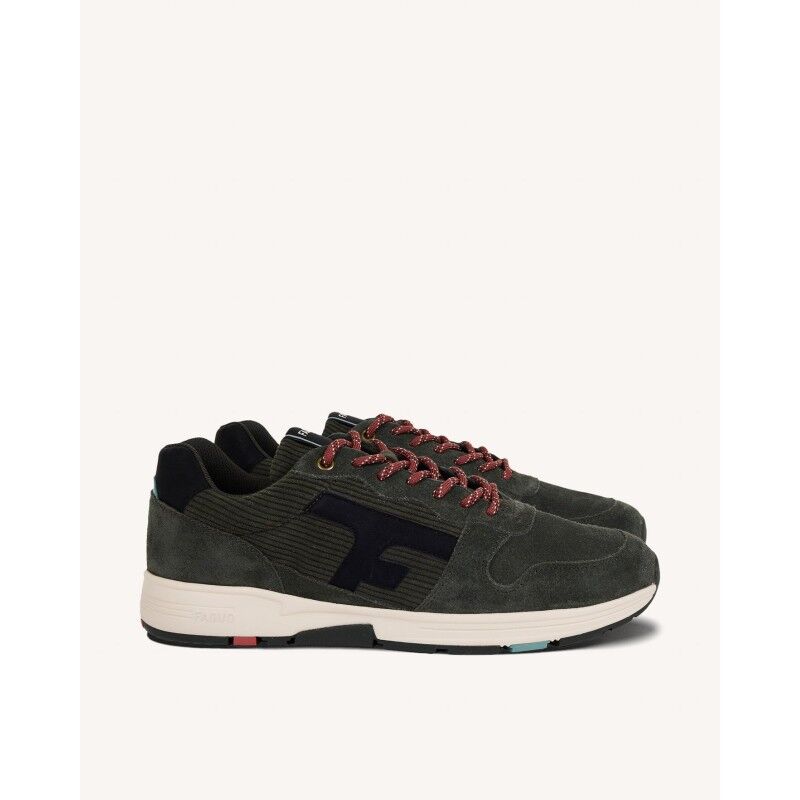 Olive Suede Woven - Miejskie buty meskie