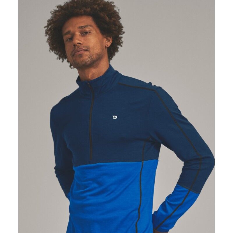 Ortovox 185 Rock'N'Wool Zip Neck - Maglia in lana merino - Uomo | Hardloop