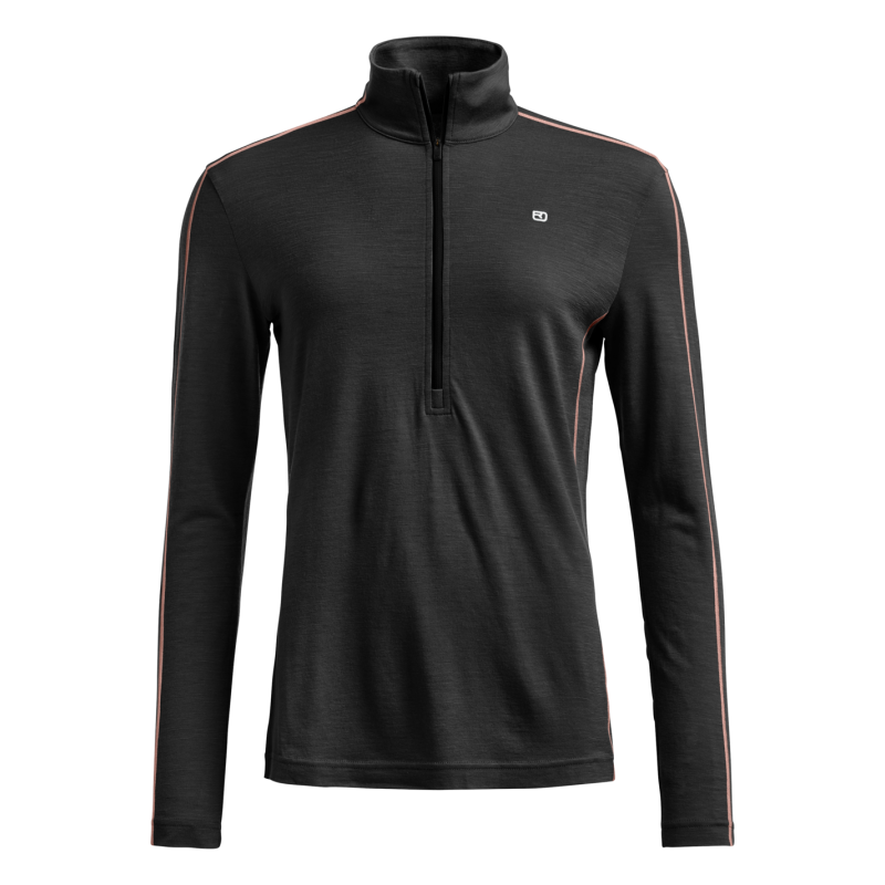 185 Rock'N'Wool Zip Neck - Dámské Merinoové Trička