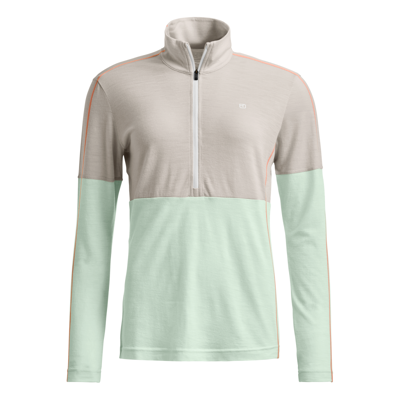185 Rock'N'Wool Zip Neck - Maillot thermique laine mérinos femme
