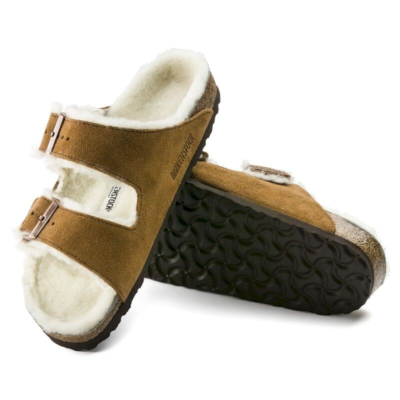 Birkenstock Arizona Shearling Suede Leather - Sandály | Hardloop