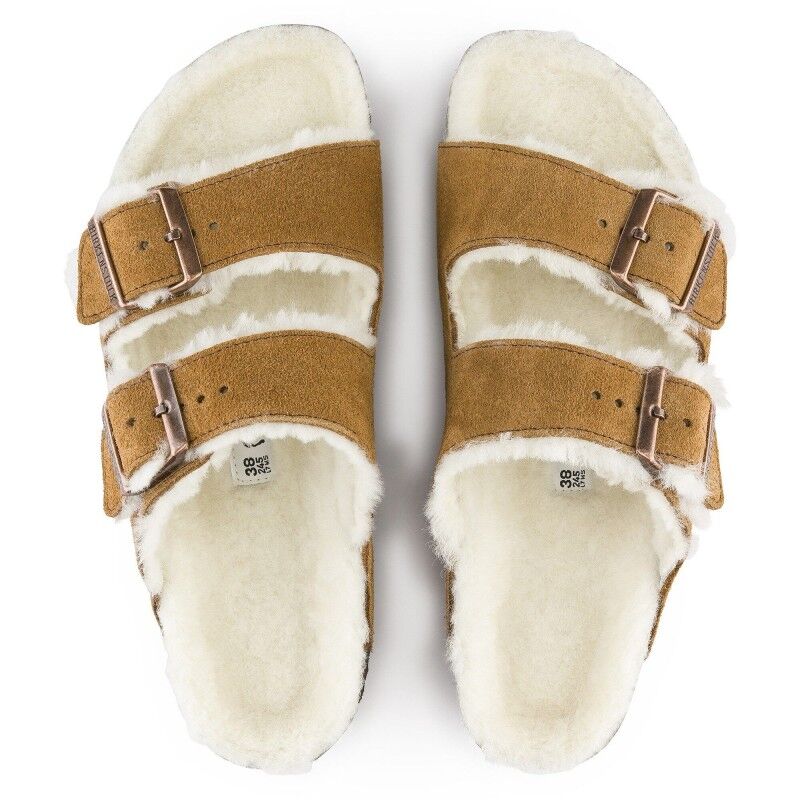 Birkenstock Arizona Shearling Suede Leather - Sandály | Hardloop