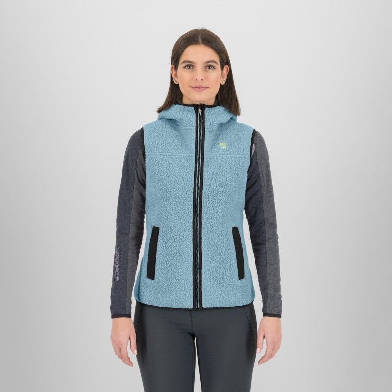 Moiazza Retro Hoodie Vest - Polar damski bez rękawów