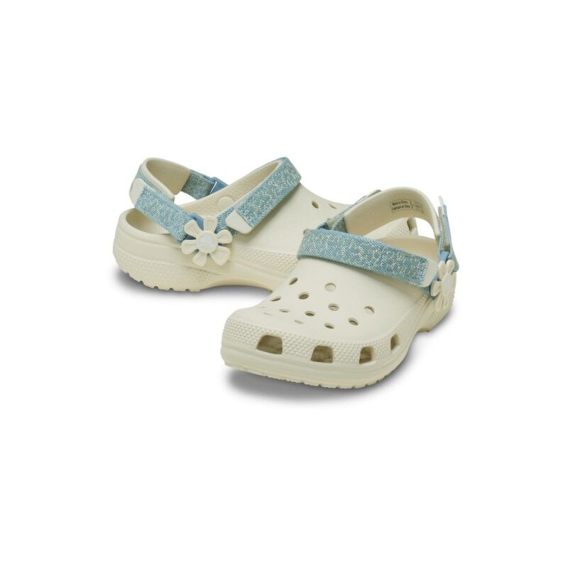 Crocs Classic Denim Flower Adjustable Backstrap Clog K - Sandals - Kid's | Hardloop