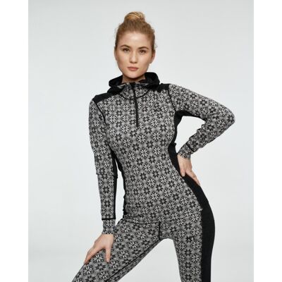 Rose Baselayer Hoodie - Maillot thermique laine mérinos femme