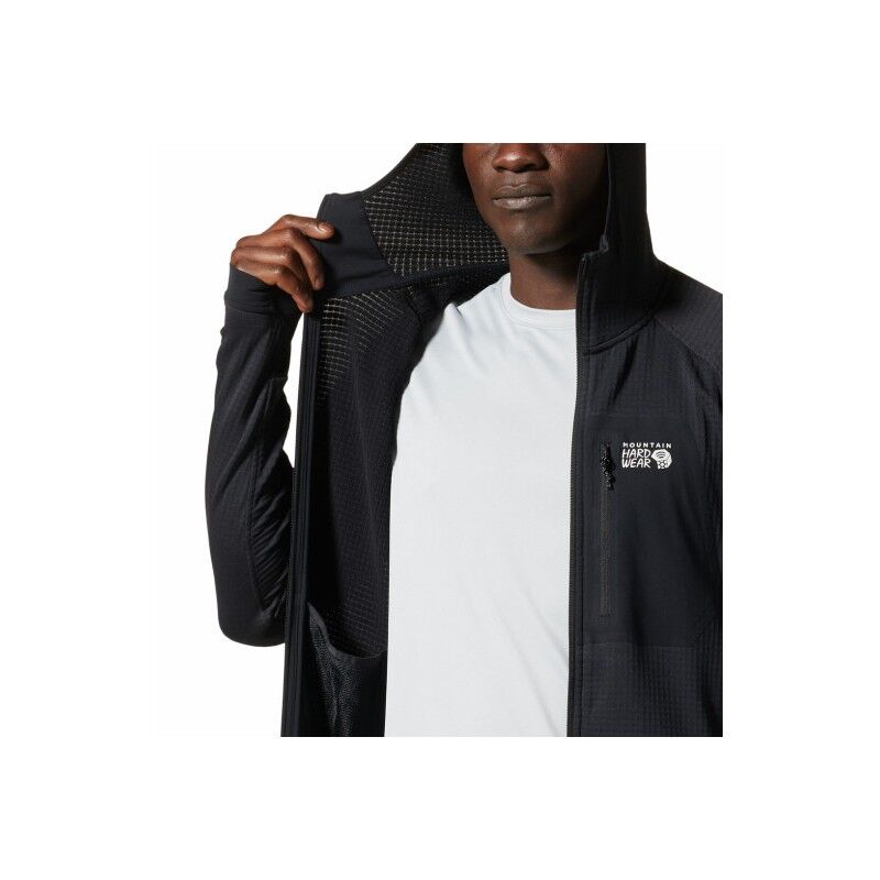 Mountain Hardwear Polartec Power Grid Full Zip Hoody - Fleecevest - Heren | Hardloop