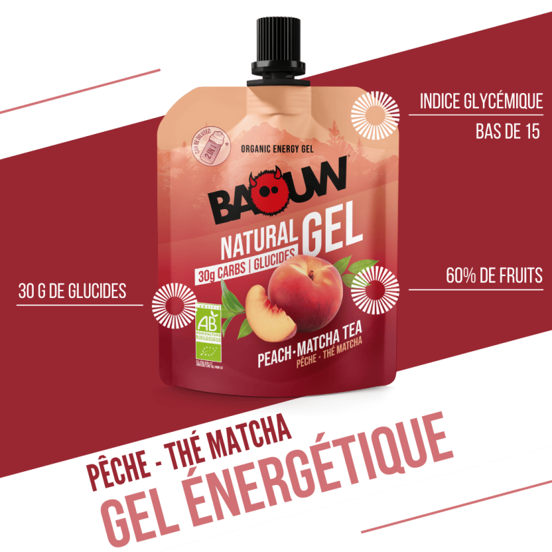 Baouw Pêche-Thé - Gel energético | Hardloop