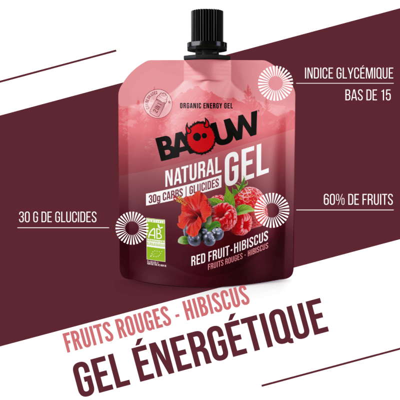 Baouw Fruits Rouges -Hibiscus - Energy gel | Hardloop