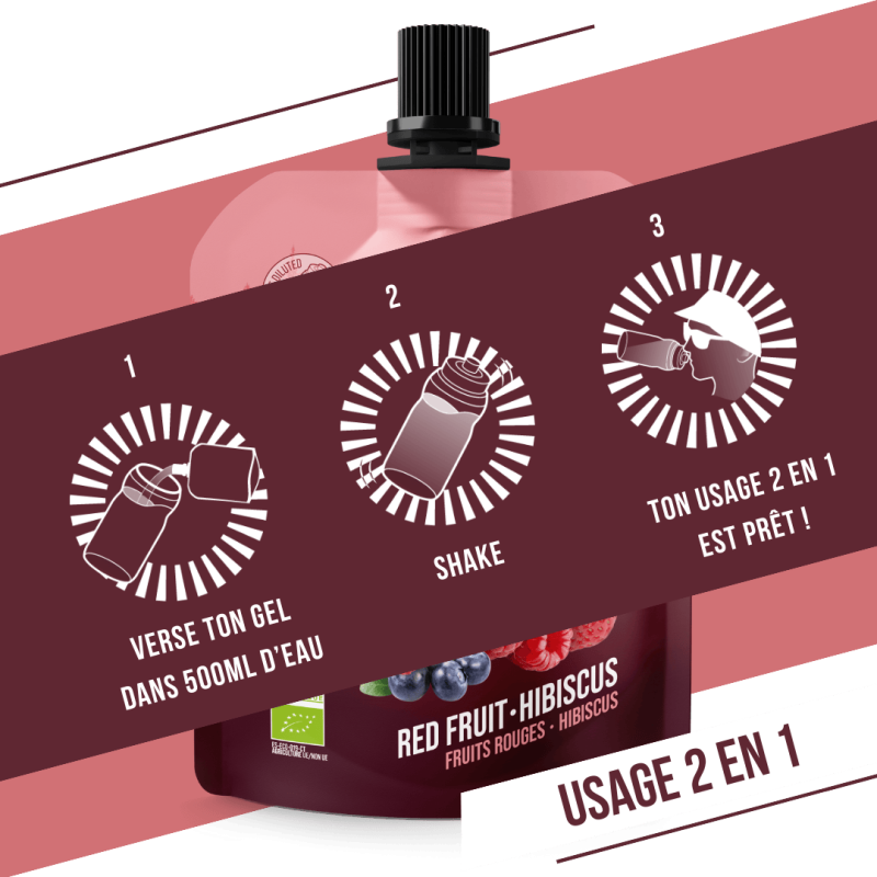 Baouw Fruits Rouges -Hibiscus - Energy gel | Hardloop