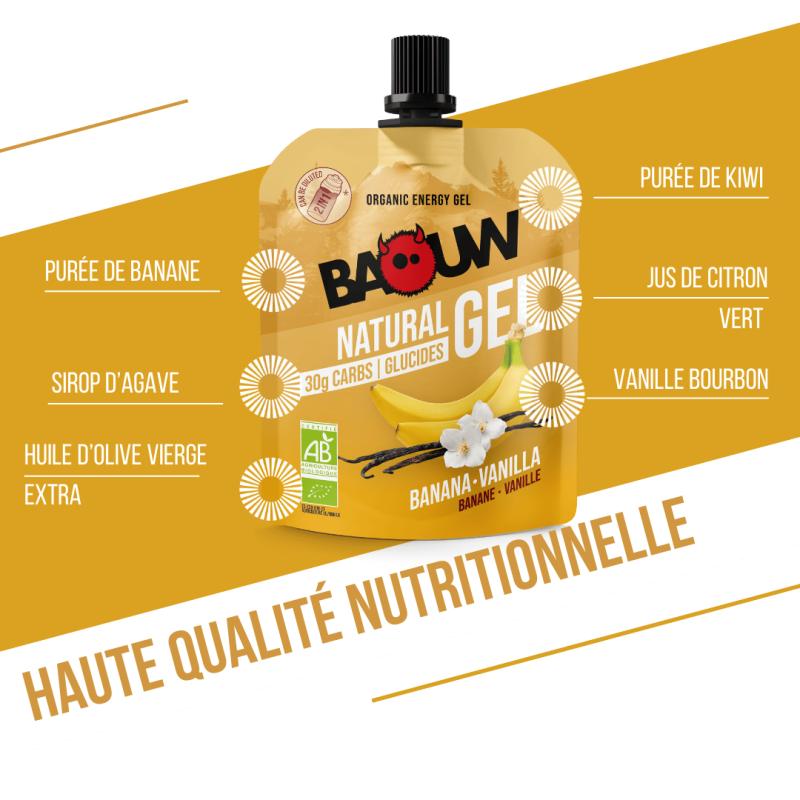 Baouw Banane-Vanille - Energetický gel | Hardloop
