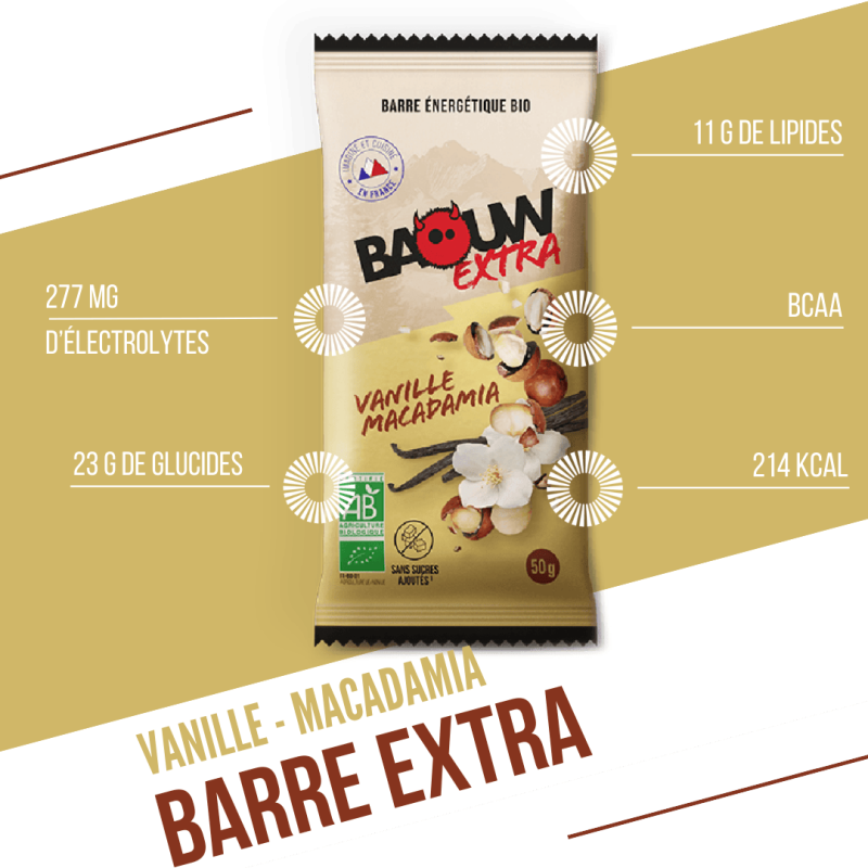 Baouw Vanille-Macadamia - Barra energética | Hardloop