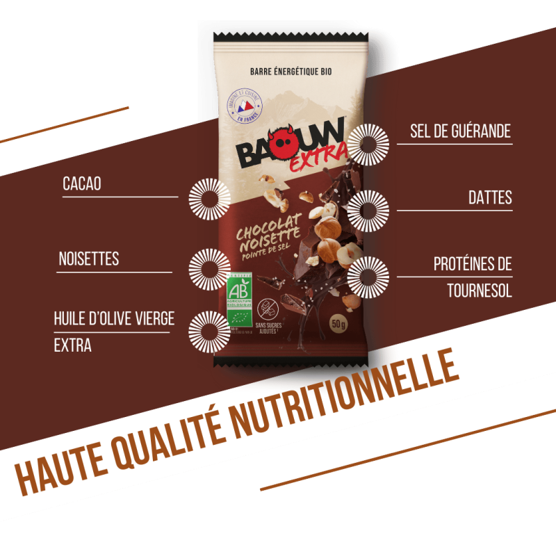 Baouw Chocolat-Noisette - Energetická tyčinka | Hardloop