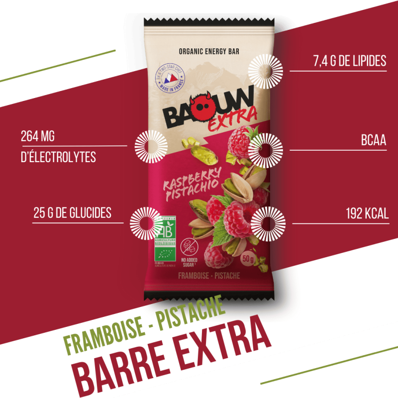Baouw Extra Framboise-Pistache - Energy bar | Hardloop