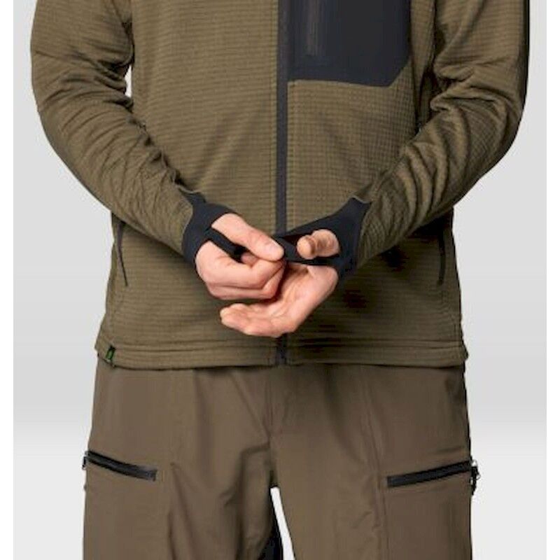 Mountain Hardwear Polartec Power Grid Full Zip Hoody - Fleecejacke - Herren | Hardloop