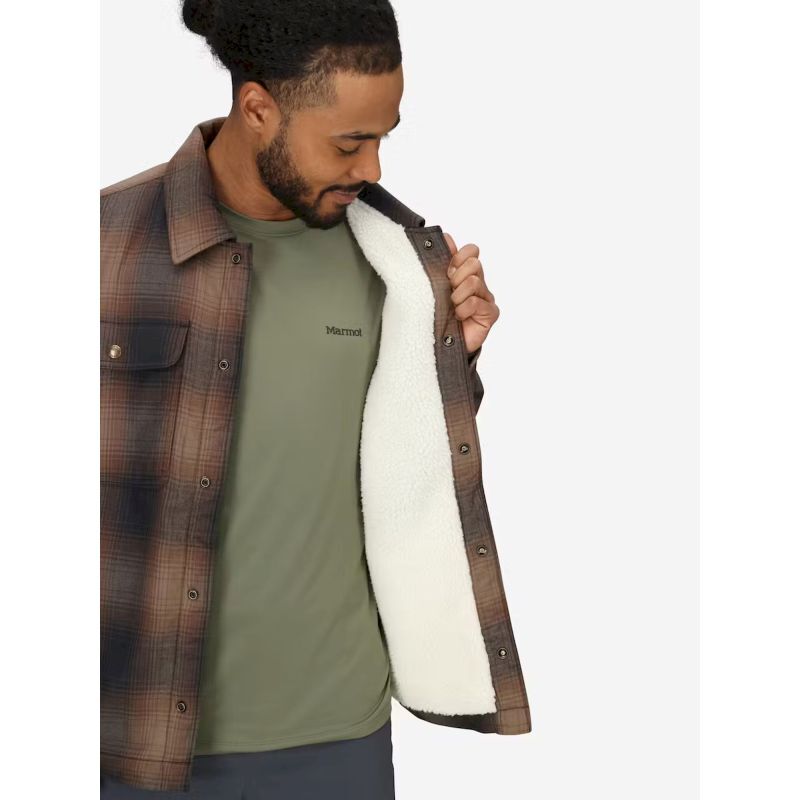 Marmot Ridgefield Sherpa Flannel Shirt Jacket - Chemise homme | Hardloop
