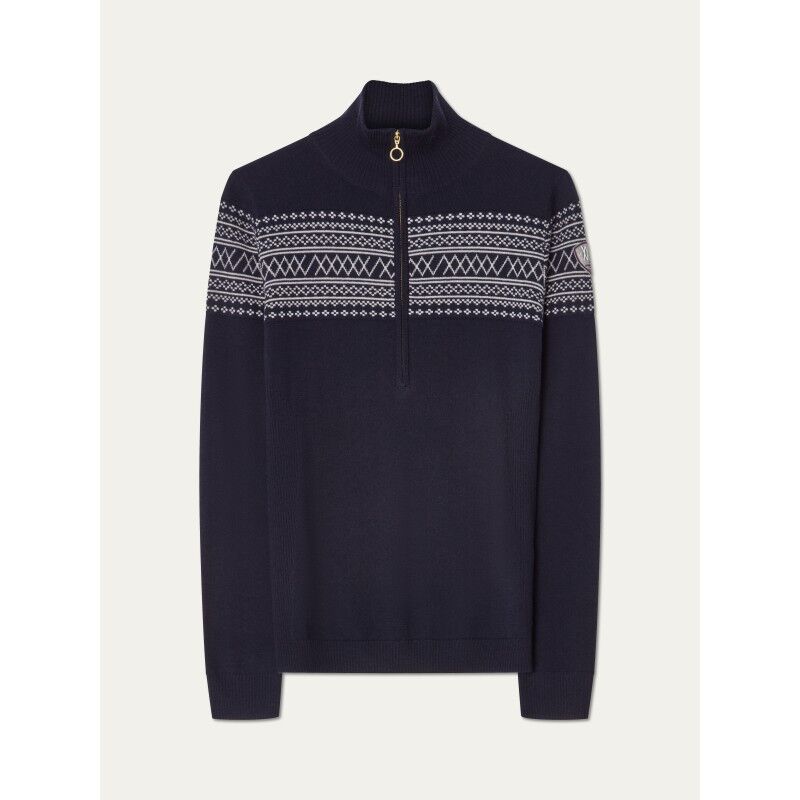 Signature Zip Up - Suéter de lã merino mulher