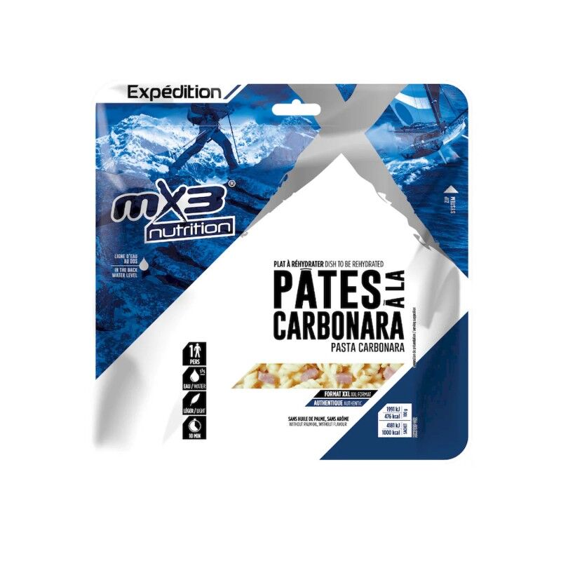 Mx3 Nutrition Pâtes à la carbonara - Gefriergetrocknete Mahlzeiten | Hardloop