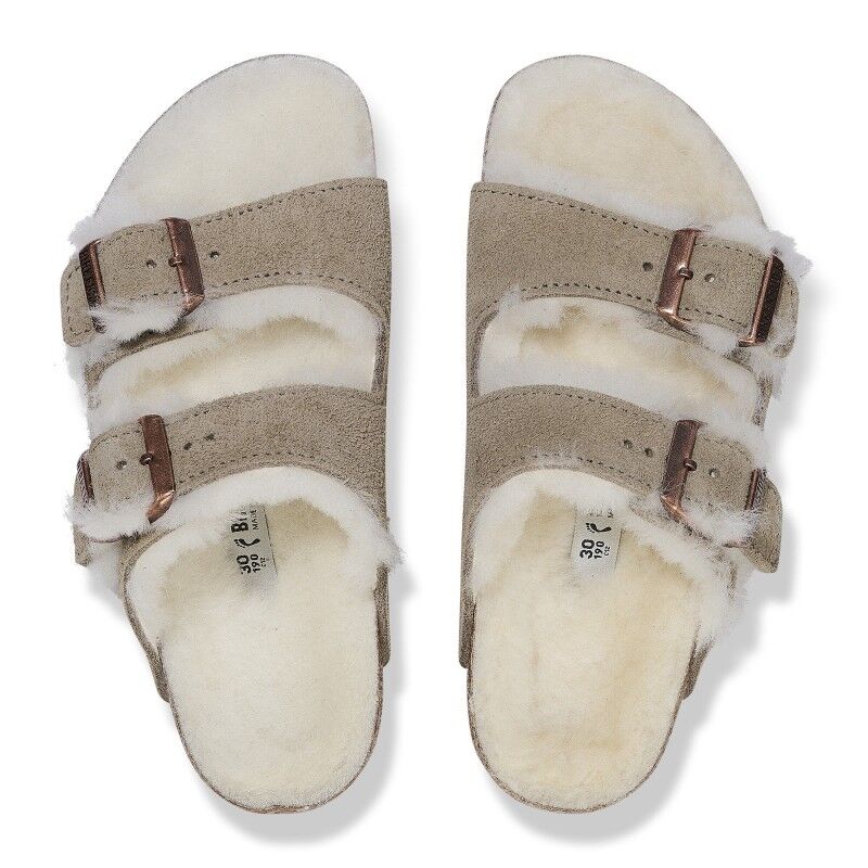 Birkenstock Arizona Shearling Kids Suede Leather - Sandalen - Kinderen | Hardloop
