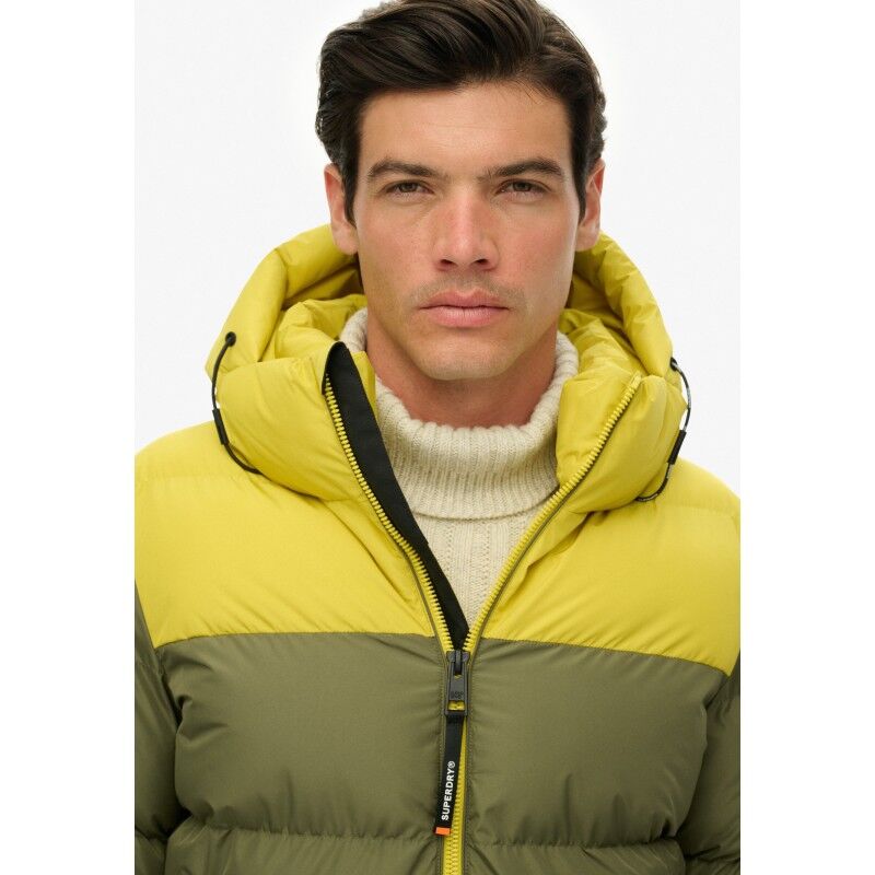 Colourblock Hooded Puffer Jkt - Synthetic jacket - Men's