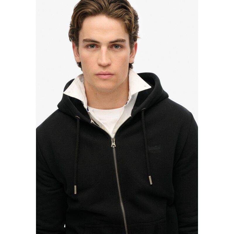 Superdry Essential Logo Half Brushed Zip Hoodie - Pánská mikina | Hardloop
