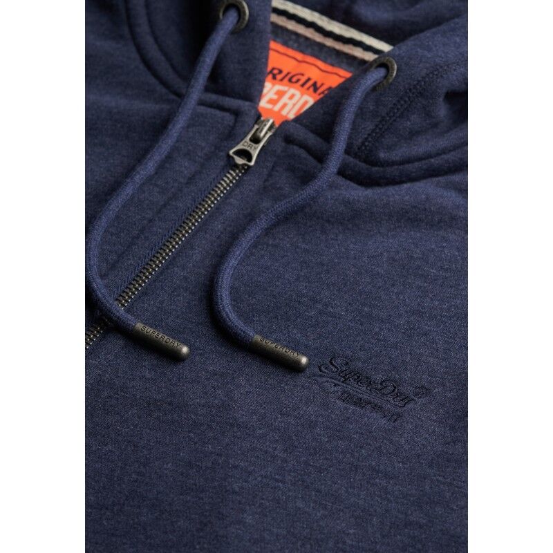 Superdry Essential Logo Half Brushed Zip Hoodie - Pánská mikina | Hardloop