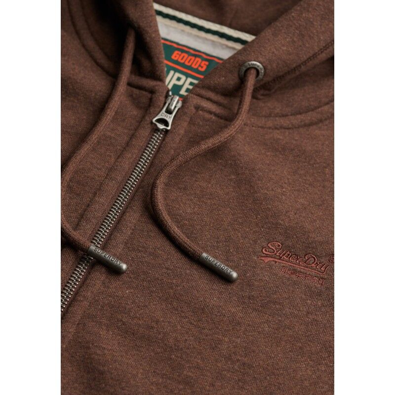 Superdry Essential Logo Half Brushed Zip Hoodie - Hoodie - Men's | Hardloop