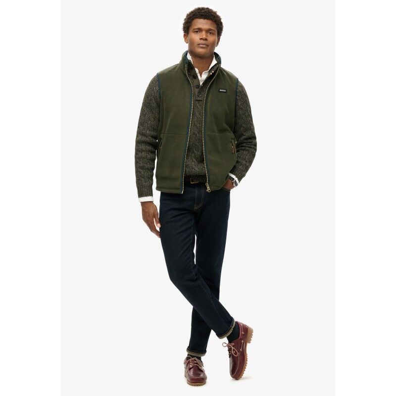 Superdry Estate Fleece Gilet - Polaire sans manches homme | Hardloop