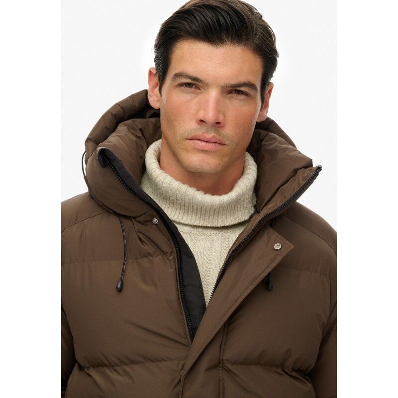 Superdry Hooded Mid Length Sports Puffer - Casaco penas homem | Hardloop