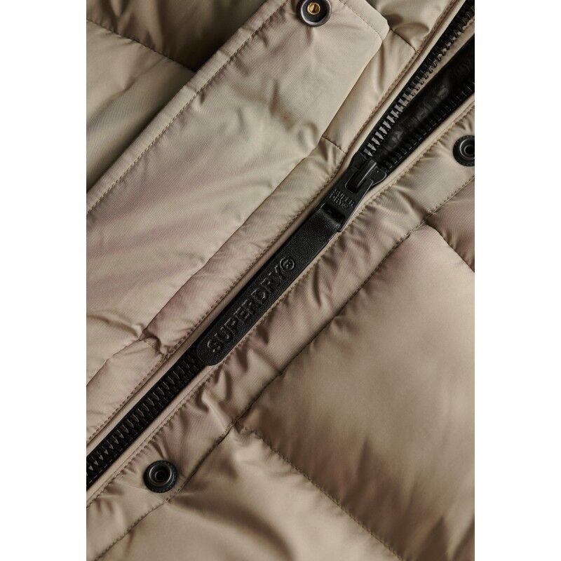 Superdry Hooded Sports Puffer Mid Jkt - Syntetjacka - Dam | Hardloop