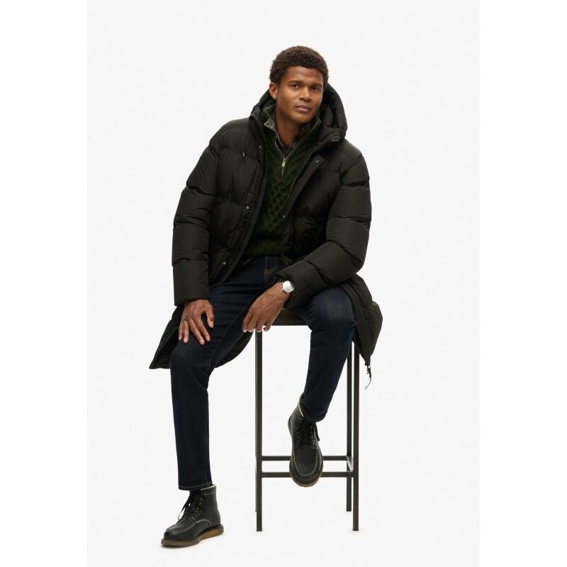 Superdry Hooded Sports Puffer Mid Jkt - Donsjack - Heren | Hardloop